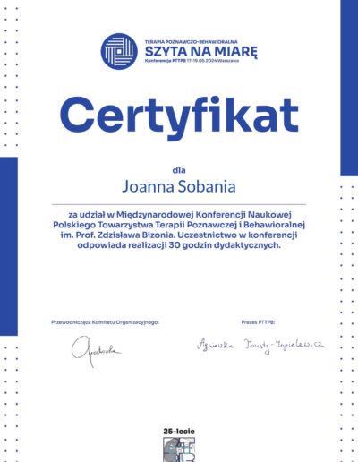 certyfikat-konferencja-naukowa-joanna-sobani