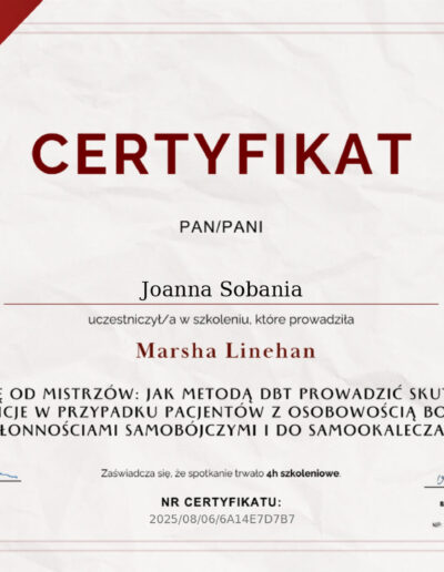 certyfikat-metoda-dbt-joanna-sobani