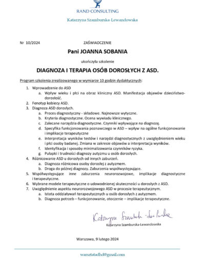 zaswiadczenie-diagnoza-i-terapia-osob-doroslych-z-ASD-joanna-sobani